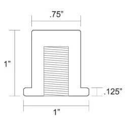 Tophat Blind Threaded Steel Bungs 3/8-16 Thread - 4 Pack -Motor Parts Hub large 1279 001279