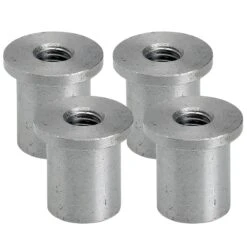 Tophat Blind Threaded Steel Bungs 3/8-16 Thread - 4 Pack