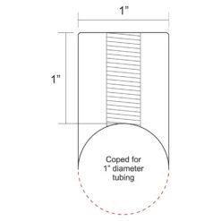 Coped Steel Bungs 1 Inch Dia. 1 Inch Long - 3/8-16 Thread - 2 Pack 5 Coped Steel Bungs 1 Inch Dia. 1 Inch Long - 3/8-16 Thread - 2 Pack -Motor Parts Hub large 1287 001287