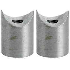 Coped Steel Bungs 1 Inch Dia. 1 Inch Long - 3/8-16 Thread - 2 Pack