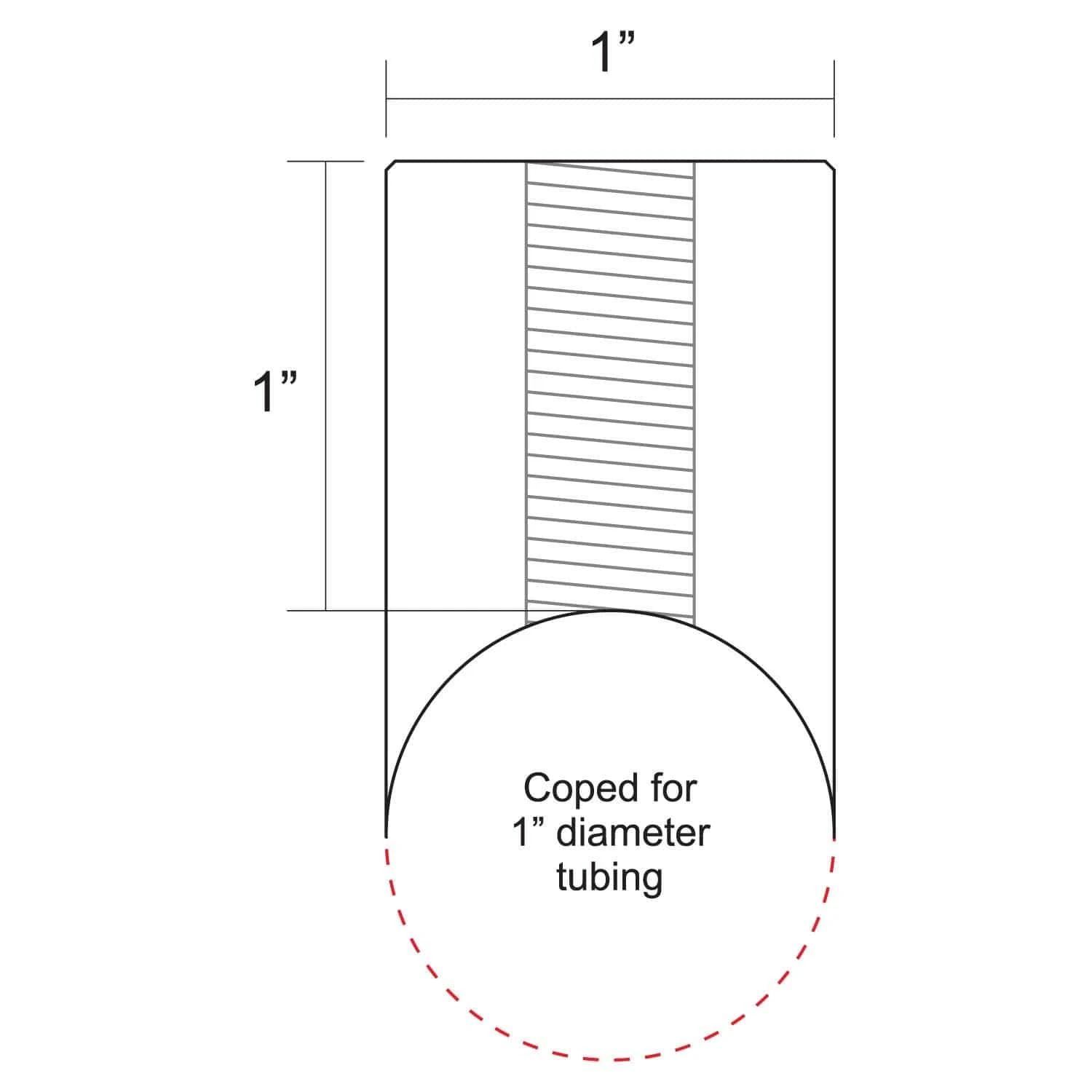 Coped Steel Bungs 1 Inch Dia. 1 Inch Long - 3/8-16 Thread - 2 Pack 3 Coped Steel Bungs 1 Inch Dia. 1 Inch Long - 3/8-16 Thread - 2 Pack - Image 3