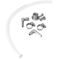 DIY Gas Tank Fuel Sight Gauge Kit - Clear - Chrome Fittings