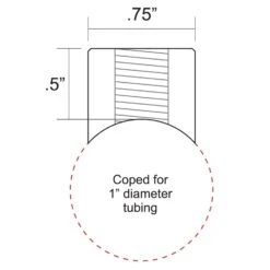 Coped Steel Bungs 1/2 Inch Long - 3/8-16 Thread - 4 Pack -Motor Parts Hub large 1363 001363