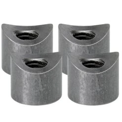 Coped Steel Bungs 1/2 Inch Long - 3/8-16 Thread - 4 Pack