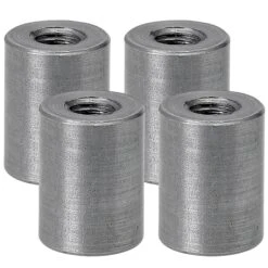 Threaded Steel Bungs 1 Inch Long - 3/8-16 Thread - 4 Pack