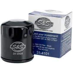 Oil Filter Black '86 & Up Sportster And '84 - 99 Big Twin S&S Cycle #31-4101
