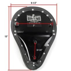 Vertical Pleated Solo Seat - Black -Motor Parts Hub large 1893 black sullys customs solo seat dimensions