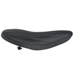 Vertical Pleated Solo Seat - Black -Motor Parts Hub large 1893 sullys customs vertical pleated solo seat bobber chopper photo 2