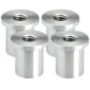 Tophat Blind Threaded Aluminum Bung 3/8-16 Thread - 4 Pack