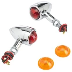 Mini Speeder Bullet Style Turn Signals - Chrome