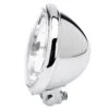 5-3/4 Inch Diameter Diamond Chrome Halogen Headlight - Clear Lens