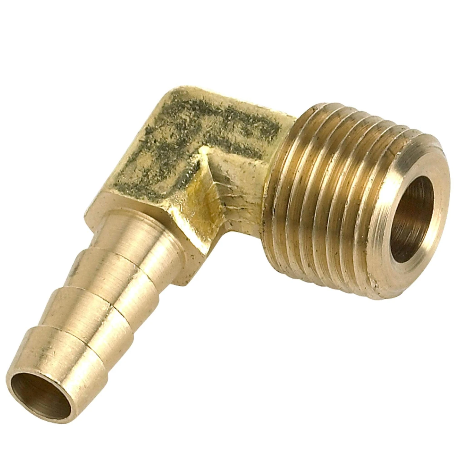 5/16 Inch Hose Barb 90 Elbow X 3/8 Inch NPT - Brass 1 5/16 Inch Hose Barb 90 Elbow X 3/8 Inch NPT - Brass