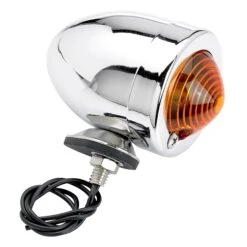 Bullet Turn Signal - Amber Lens - Chrome