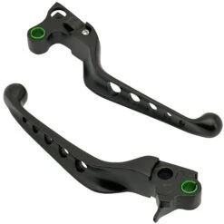 Drilled Black Brake & Clutch Lever Set For Harley 96-03 Sportster And 96-06 Big Twins