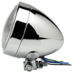 3-1/2 Inch Diameter Chrome Bottom Mount Headlight
