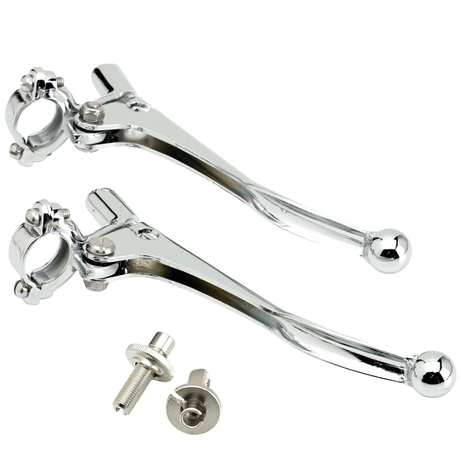 Stock Triumph Style Brake & Clutch Lever Set - 7/8 Inch 2 Stock Triumph Style Brake & Clutch Lever Set - 7/8 Inch - Image 2