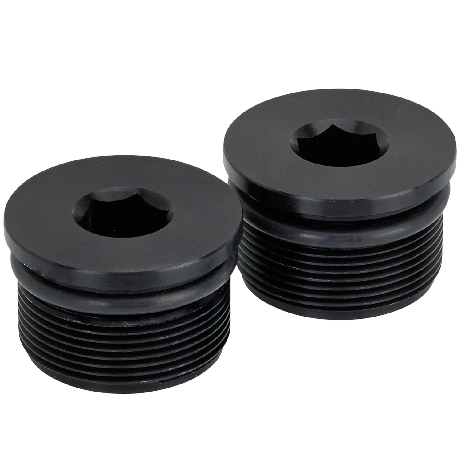 39mm Low Profile Fork Caps - Black Annodized Aluminum 2 39mm Low Profile Fork Caps - Black Annodized Aluminum - Image 2