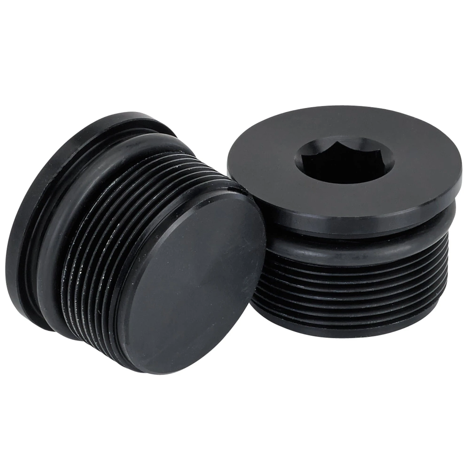39mm Low Profile Fork Caps - Black Annodized Aluminum 3 39mm Low Profile Fork Caps - Black Annodized Aluminum - Image 3