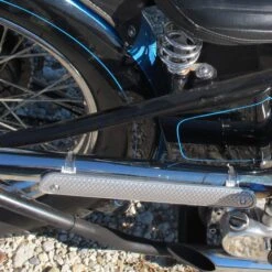 Fish Scale Heat Shield - 6 Inch -Motor Parts Hub large 3647 heatshield fishscale 12inch installed panhead p4