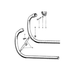 Chrome Exhaust Mounting Brackets Triumph Motorcycles OEM # 70-6857 -Motor Parts Hub large 381 triumph exhaust pipe brackets photo 2