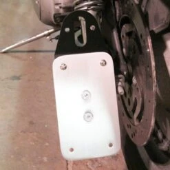 Model A Tail Light Mounting Bracket - Vertical License Plate -Motor Parts Hub large 3953 003953 lowbrow customs model a tail light mounting bracket vertical license plate installed 1