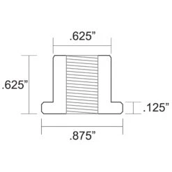 Tophat Threaded Steel Bung 1/8 Inch NPT - 4 Pack -Motor Parts Hub large 720 000720