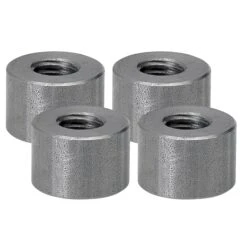 Threaded Steel Bungs 1/2 Inch Long - 3/8-16 Thread - 4 Pack