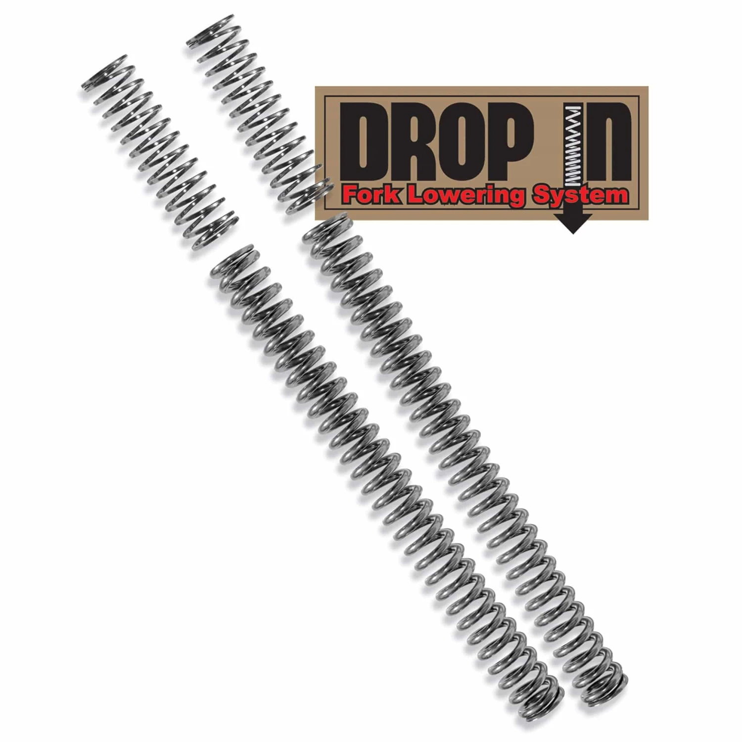 Drop-In Front Fork Lowering Kit - Fits 1988-2015 Harley-Davidson Sportster XL Models 1 Drop-In Front Fork Lowering Kit - Fits 1988-2015 Harley-Davidson Sportster XL Models